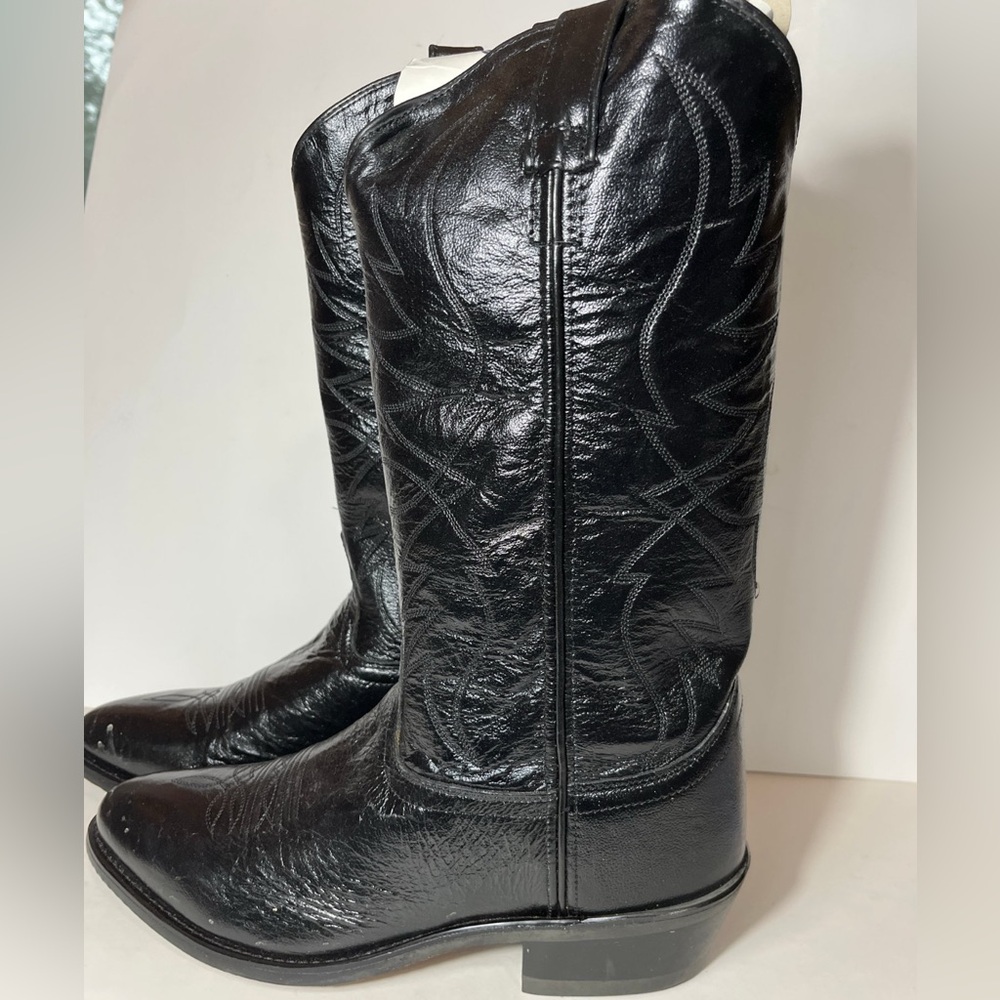 Old West “Jama” Smooth Genuine Leather Western Cowboy Boots | Men’s 10D | BOX!